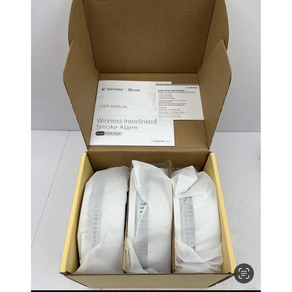 NEW X-Sense Smoke Detector, Wireless Interconnected Fire Alarm, SD20-W Pack of 3